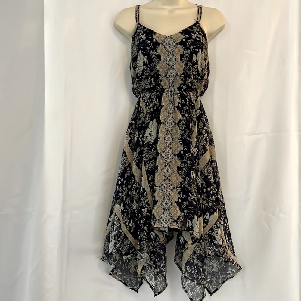 Vanity High Low Polyester Criss Cross Back Dress